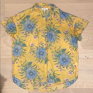 Madewell ruffled sleeve button down